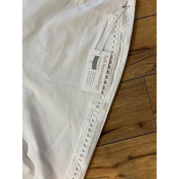 NWT Soft Surroundings size 3X white cropped pull on jeans - Picture 2 of 5
